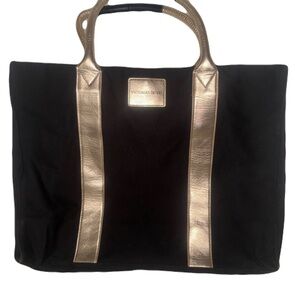 Victoria's Secret Black Gold Tote Bag